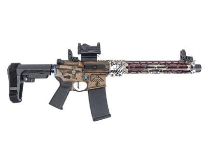 PSA Custom 11.5" 5.56 Nato 1/7 Nitride 12.5" Pistol W/ PSAC 3.5lb Flat FCG, MBUS, Sig Romeo 7s Red Dot – Nighthawk