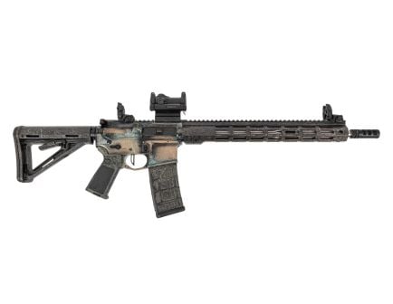 PSA Custom 16" SS 5.56 Nato Rifle W/ PSA Custom Flatbow FCG, Romoeo 7s Green Dot, Weathered Patina