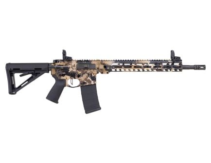 PSA Custom 5.56 16 Nitride 1/7 Rifle W/ 13.5 Rail, Flatbow FCG, Magpul Mbus Sights, Wraith Camo