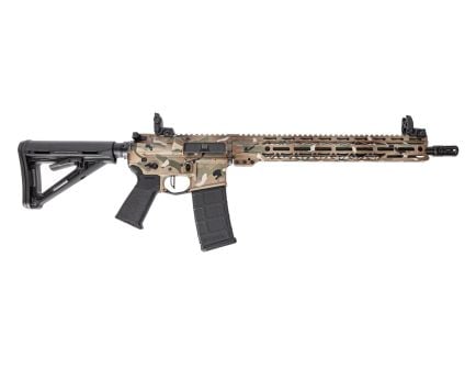 PSA Custom 16" 5.56 NATO Nitride Rifle W/ PSA Custom Flatbow FCG, Magpul Mbus Sights, Multi Cam