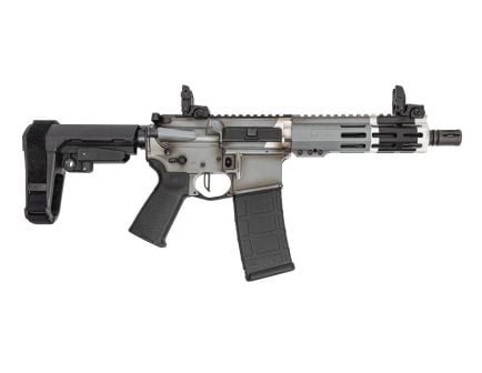 PSA Custom 7.5" 5.56 NATO 1/7 Pistol W/ 7" Lightweigth Rail, PSA Custom Flatbow FCG, Magpul Mbus Sights, Urban Stiker