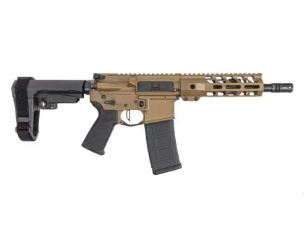 PSA Custom 8.5" PL 5.56 NATO 1/7 Nit 7" M-lok Pistol W/3.5lb Flatbow FCG, Coyote