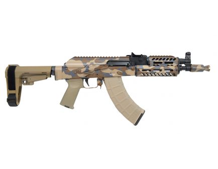 PSA Custom AKP 7.62x39mm MLOK Billet Rail SBA3 Brace Pistol w/ ALG AKT-EL Trigger - Camo