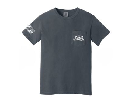 PSA Comfort Colors Pocket Tee, Graphite w/ White Logo
