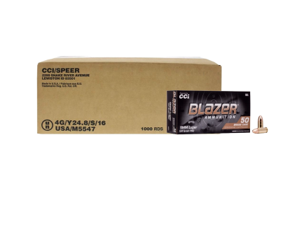 1,000 Rounds Of CCI Blazer 9mm FMJ 124 Grain Ammo