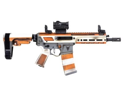PSA Custom Jakl 8.5" 300 Blackout Pistol W/ PSA Custom Flatbow FCG, Romeo 7s Green Dot, Orange Crush