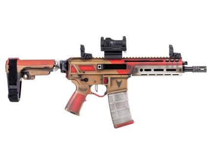 PSA Custom Jakl 8.5" 300 Blackout Pistol W/ PSA Custom Flatbow FCG, Romeo 7s Green Dot, Royal Flush