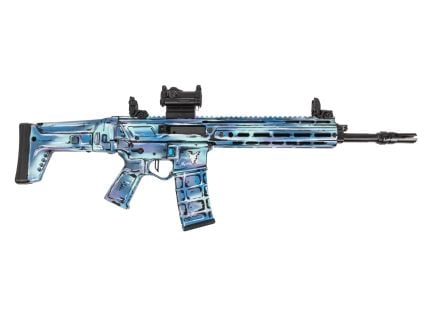 PSA Custom Jakl 5.56 13.7" Rifle W/ PSA Custom Flatbow FCG, Romeo 5 Red dot, Mbus back up sights - Outline