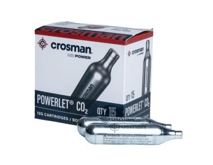 Crosman Powerlet 12 g Co2 Cartridge, Pack of 15