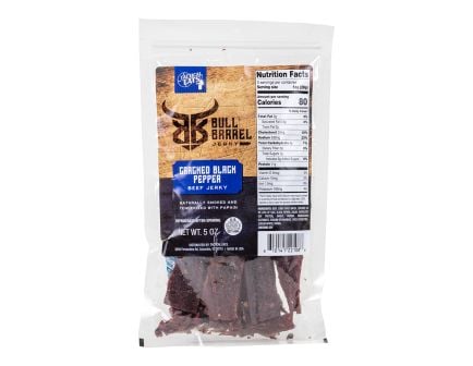 Bull Barrel Jerky Cracked Black Pepper 5oz Beef Jerky