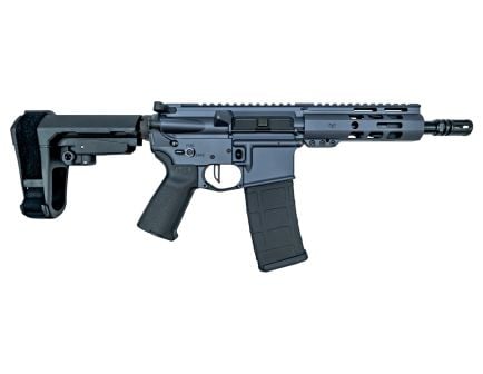 PSA Custom 7.5" Pistol-length 5.56 1/7 Nitride 6" Lightweight MLOK Pistol, 3.5lb Flat FCG, Grey