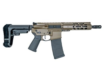 PSA Custom 8.5" PL 5.56 NATO 1/7 Nit 7" M-lok Pistol W/3.5lb Flatbow FCG, Coyote