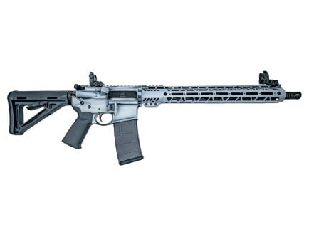 PSA Custom 5.56 NATO 16" Mid Length 15" Cross-Cut MLOK Rifle w/ EPT FCG, White & Gray Battleworn