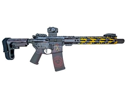 PSA Custom 11.5" 5.56 NATO 1/7 Nitride 10.5" Pistol, 3.5lb Flat FCG - Zombie Slayer