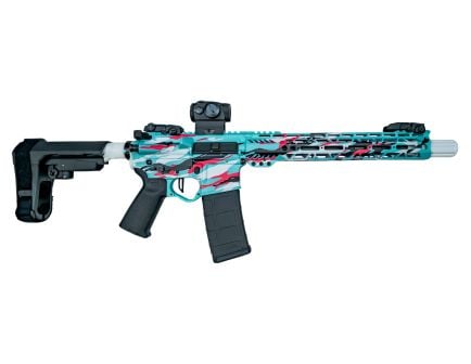 PSA Custom 11.5" 5.56 1/7 Phos 12.5" LTWT MLOK Pistol W/ PSA Custom 3.5lb Flat, Mbus - Miami Vibe