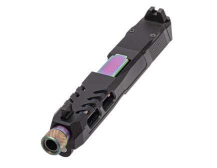 PSA Dagger Complete SW6 RMR Slide Assembly With Chameleon Fluted Threaded Barrel, Black