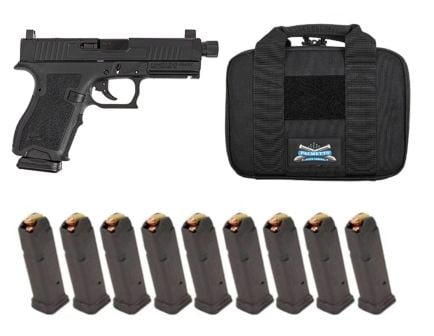 PSA Dagger Compact 9mm RMR Pistol W/Threaded Barrel, 10 - 15rd Magazines, & Pistol Case, Black