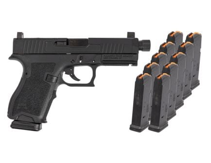 PSA Dagger Compact 9mm RMR Pistol W/Threaded Barrel, 10 - 15rd Magazines, & Pistol Case, Black