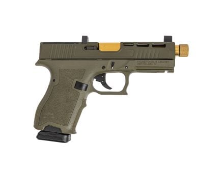 PSA Dagger Compact 9mm Pistol With SW2 ECC RMR Slide & Gold TiN Threaded Barrel, Sniper Green