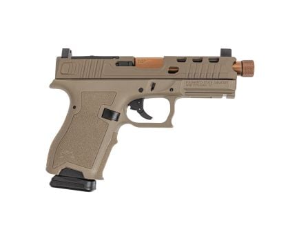 PSA Dagger Compact 9mm Pistol With SWRV2 RMR Slide & Copper Threaded Barrel, Flat Dark Earth