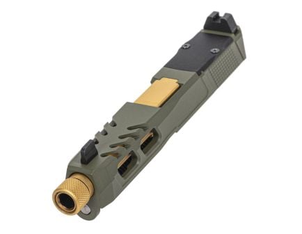 PSA Dagger Complete SW6 RMR Slide Assembly With TiN Threaded Barrel, Sniper Green