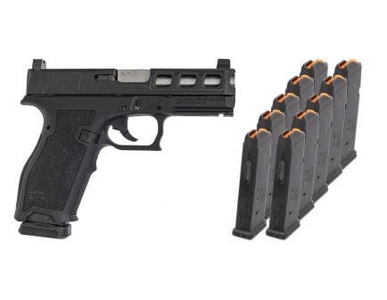 PSA Dagger Full Size - S 9mm SW3 RMR Pistol With Stainless Non-Threaded Barrel  With10 -17rd Magazines and Bag, Black