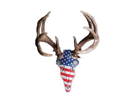 Do-All Outdoors American Iron Buck Antler Mount, Red/White/Blue One Size Fits Most