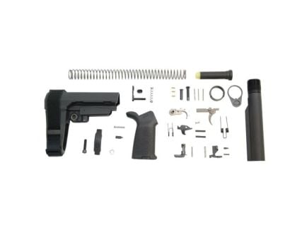DPMS AR-15 SBA3 Pistol Lower Build Kit MOE Grip & Polished Trigger