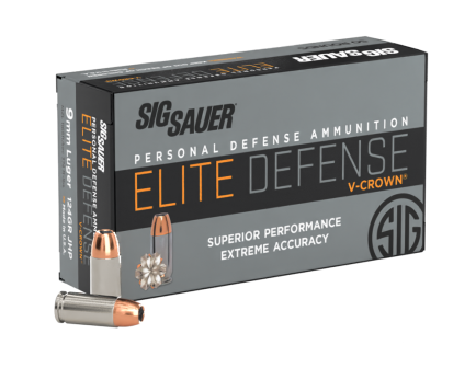 SIG 9mm Ammo 124 Gr V-Crown JHP for sale