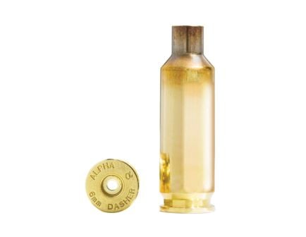 Alpha Munitions 6mm Dasher Small Rifle Unprimed Brass Cartridge Case, 100rds