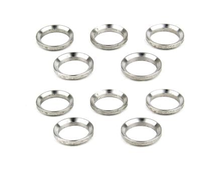 TacFire 10-Piece Muzzle Brake Crush Washer, Silver