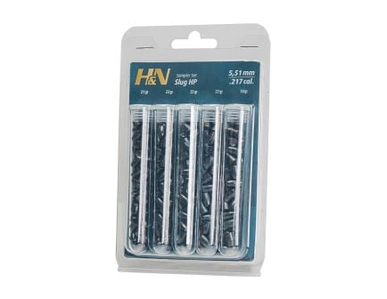 H&N Slug Sampler .22 Cal Airgun Pellet, 21 - 30 gr 150rds