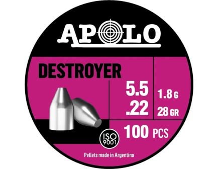 Hatsan USA Apolo Destroyer .22 Cal Airgun Rifle Pellet, 28 gr 100rds
