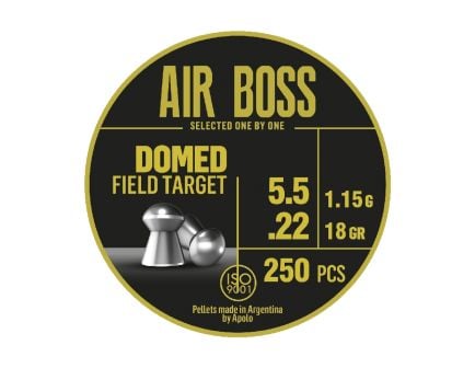Hatsan USA Apolo Air Boss Domed Field Target .22 Cal Airgun Rifle Pellet, 18 gr 250rds