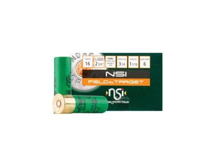 Nobel Sport Field & Target Hunting Loads 16 Gauge 2-3/4" #6 1-1/16 Ounce 25rds