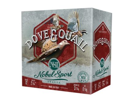 Nobel Sport Dove & Quail Hunting Loads 12 Gauge 2-3/4" #7.5 1-1/8 Ounce 25rds