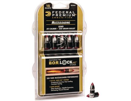 Federal .50 Cal PT Muzzleloader Bullet, 350 gr 0.500" 15rds