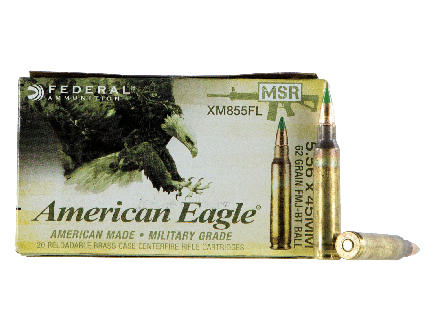 Federal American Eagle 62 GR FMJBT 5.56 Ammo