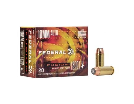 Federal Premium Fusion 200 gr Bonded SP 10mm Ammunition 20 Rounds
