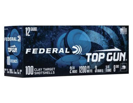 Federal Top Gun 12 Gauge 2 3/4" 1 1/8 oz 8 Shot 100 Rounds