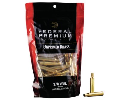 Federal Premium Gold Medal 270 Winchester Unprimed Brass Cartridge Case, 50/pack - PR270UPB50