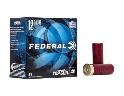 Federal Top Gun 12 Gauge 2-3/4" 8 Shot 1-1/8 oz Shotshell, 25/Box - TGL12 8