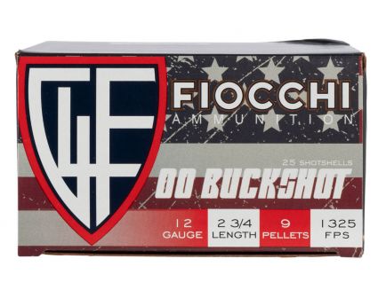 Fiocchi High Velocity 2.75" 00 Buckshot 12 Gauge Ammunition 25 Rounds