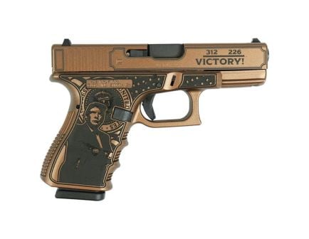 Glock G19 Gen 3 4" 9mm 15rd Pistol "Trump 47th Victory" Bronze - GLPI1950203TV