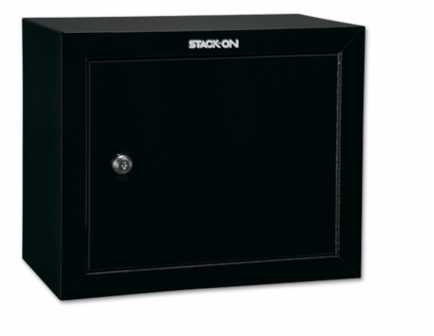 Stack On 10" x 21" x 18" Medium Pistol/Ammo Cabinet w/2 Shelves, Black