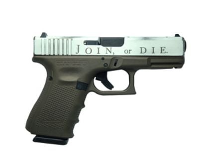 Glock 19 Gen 4 "Join Or Die" 9mm Pistol, Two Tone - PG1950203JOINORDIE