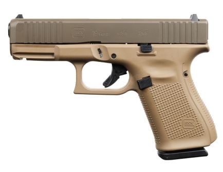 Glock 19 Gen 5 FS 9mm Pistol, Patriot Brown/DDE