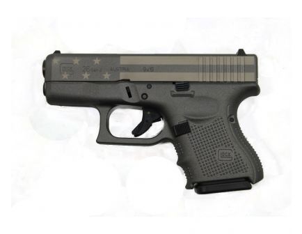 Glock 26 Gen4 9mm Pistol | Grey American Flag Cerakote