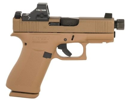 Glock G43X MOS 3.41" TB 9mm 10rd Pistol, Flat Dark Earth w/ Holosun HS 407K