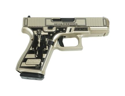 Glock G19 Gen 5 4" 9mm 15rd Pistol, Trump Fight Silver - GLPA195S203TF